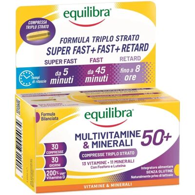 Equilibra 50+ Multivitaminici & Minerali - 30 Compresse Equilibra 50+ Multivitaminici & Minerali - 30 Compresse