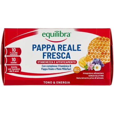Equilibra Pappa Reale Fresca - Complément B-vitamines - 10 flacons - Publicité Equilibra Pappa Reale Fresca - Complément B-vitamines - 10 flacons - Publicité