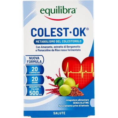 Equilibra Colest Ok 20 Support Cardiovascolare - Integratore alimentare Equilibra Colest Ok 20 Support Cardiovascolare - Integratore alimentare