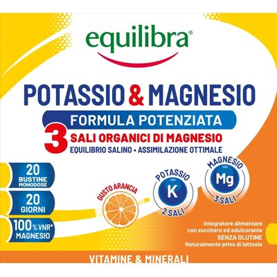 Equilibra Potassio e Magnesio 3 Formula Potenziata - Integratore Alimentare Equilibra Potassio e Magnesio 3 Formula Potenziata - Integratore Alimentare