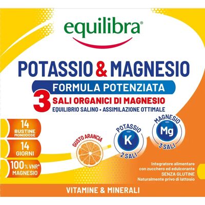 Equilibra Polvere di Potassio e Magnesio - Supporto Elettrolitico - 14 Bustine Equilibra Polvere di Potassio e Magnesio - Supporto Elettrolitico - 14 Bustine