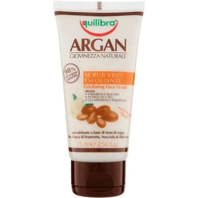 Gommage Visage à l'Argan Equilibra - 75ml - Exfoliation douce pour peau sensible Gommage Visage à l'Argan Equilibra - 75ml - Exfoliation douce pour peau sensible