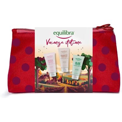Ensemble de 3 crèmes pour les mains Equilibra : aloe, rose et karité Ensemble de 3 crèmes pour les mains Equilibra : aloe, rose et karité