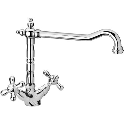Paini France - Mezclador de fregadero - Diseño retro, giro 360°, latón Paini France - Mezclador de fregadero - Diseño retro, giro 360°, latón