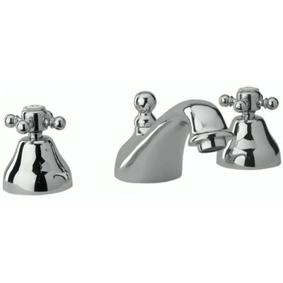 PAINI FRANCE Retro TIFFANY 3-Loch Chrom-Waschtischmischer PAINI FRANCE Retro TIFFANY 3-Loch Chrom-Waschtischmischer