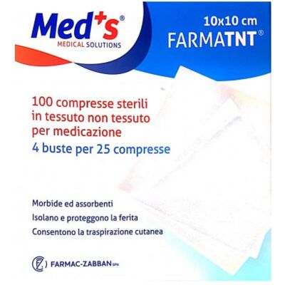 Garza Farmac-Zabban Spa Med'S Tnt Sterile 10x10cm - Cerotto Primo Soccorso Garza Farmac-Zabban Spa Med'S Tnt Sterile 10x10cm - Cerotto Primo Soccorso