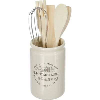 Support en céramique pour ustensiles de cuisine - Collection Dolce Casa Support en céramique pour ustensiles de cuisine - Collection Dolce Casa