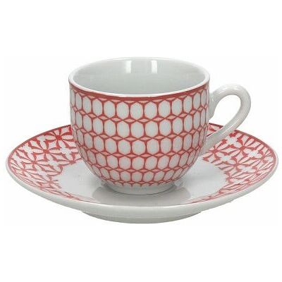 Tognana Porcellane OM085013372 Set di Tazze da Caffè Rosso e Bianco Tognana Porcellane OM085013372 Set di Tazze da Caffè Rosso e Bianco