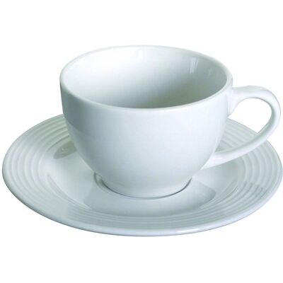Tognana Wit Theekopjes Set - 6 Stuks met Schaal Tognana Wit Theekopjes Set - 6 Stuks met Schaal