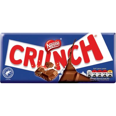 Nestlé Crunch Milk Chocolate Bar - Milk Chocolate - 100g Nestlé Crunch Milk Chocolate Bar - Milk Chocolate - 100g