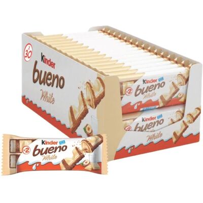 Kinder Bueno White - Milch-Nuss-Füllung Weiße Schokolade - 30 Stück Kinder Bueno White - Milch-Nuss-Füllung Weiße Schokolade - 30 Stück
