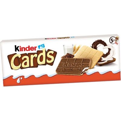 Ferrero Kinder Cards - Casse-croûte au chocolat au lait - 128g - Publicité Ferrero Kinder Cards - Casse-croûte au chocolat au lait - 128g - Publicité