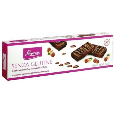 Lazzaroni Wafers Senza Glutine Ricoperti di Cioccolato al Latte - Pasticceria Italiana Lazzaroni Wafers Senza Glutine Ricoperti di Cioccolato al Latte - Pasticceria Italiana