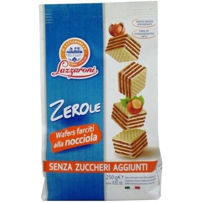 Wafers Zerole alla Nocciola Senza Glutine e Zuccheri - 175g Wafers Zerole alla Nocciola Senza Glutine e Zuccheri - 175g