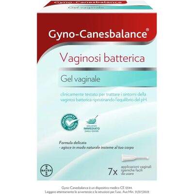 Bayer Gyno-Canesbalance - Gel Vaginale per Vaginosi Batterica - 7 Applicatori Monouso Bayer Gyno-Canesbalance - Gel Vaginale per Vaginosi Batterica - 7 Applicatori Monouso