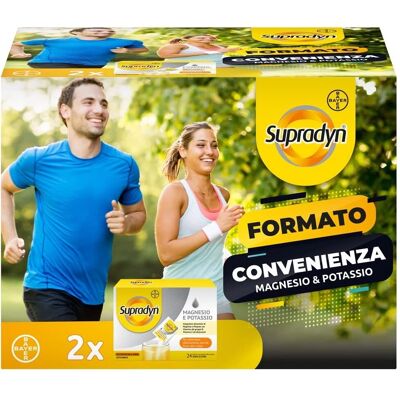 Bayer Supradyn Magnesio e Potassio Effervescente 24+24 - Integratore alimentare Bayer Supradyn Magnesio e Potassio Effervescente 24+24 - Integratore alimentare