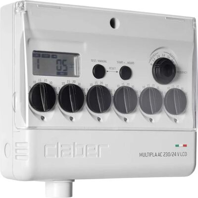 Timer di Irrigazione CLABER - 6 Canali - Avvio Manuale & Ritardato Timer di Irrigazione CLABER - 6 Canali - Avvio Manuale & Ritardato