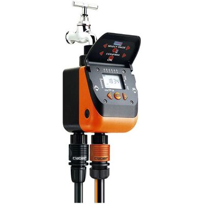 Claber Aquadue Duplo Evolution Zwart, Oranje 12 bar Digitale besproeiingstimer - Watertimer Claber Aquadue Duplo Evolution Zwart, Oranje 12 bar Digitale besproeiingstimer - Watertimer