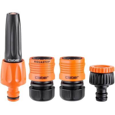 CLABER Gartenbewässerungs-Set - Starter Kit 1/2" mit verstellbarer Sprühdüse & Aquastop CLABER Gartenbewässerungs-Set - Starter Kit 1/2" mit verstellbarer Sprühdüse & Aquastop