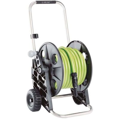 Carro portaherramientas de jardín Claber - 20 m, Conectores automáticos, Mango giratorio Carro portaherramientas de jardín Claber - 20 m, Conectores automáticos, Mango giratorio