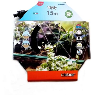 Tubo Irrigazione Triply Claber - 15m - Flessibile, Facile da Installare Tubo Irrigazione Triply Claber - 15m - Flessibile, Facile da Installare