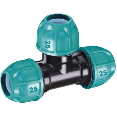 Connectore a T per irrigazione Claber 90422 - Impermeabile, Facile da installare Connectore a T per irrigazione Claber 90422 - Impermeabile, Facile da installare