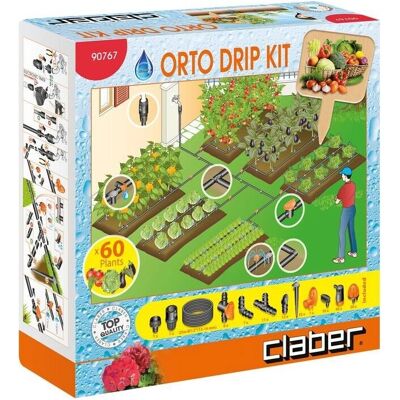 Kit de riego por goteo Claber 90767 para 60 plantas Kit de riego por goteo Claber 90767 para 60 plantas