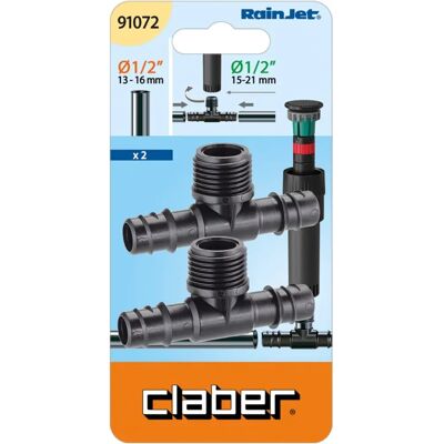 Raccordo a T filettato Rainjet 1/2" - confezione 2 Raccordo a T filettato Rainjet 1/2" - confezione 2
