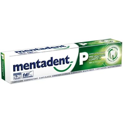 Mentadent P 75+25ml - Dentifrice - Publicité Mentadent P 75+25ml - Dentifrice - Publicité