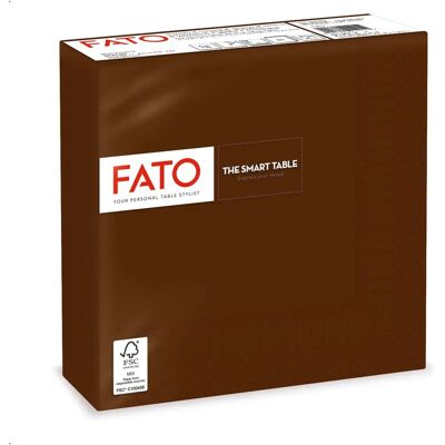 Serviette chocolat 2 épaisseurs Fato Smart Table - Serviette Serviette chocolat 2 épaisseurs Fato Smart Table - Serviette