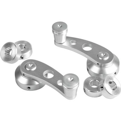 Lampa Uchwyty okienne z aluminium - Zestaw 2 sztuk 6cm Lampa Uchwyty okienne z aluminium - Zestaw 2 sztuk 6cm
