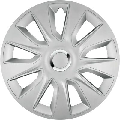 Pilot Stratos RC Silver - Set di 4 copricerchi in ABS - Universali per cerchi in acciaio Pilot Stratos RC Silver - Set di 4 copricerchi in ABS - Universali per cerchi in acciaio