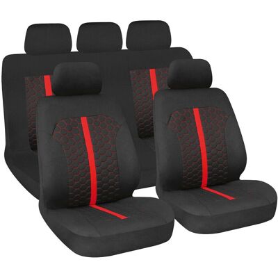 Lampa - Stinger, Set Fodere Coordinate - Nero/Rosso - Fahrzeuginnenraumabdeckung Lampa - Stinger, Set Fodere Coordinate - Nero/Rosso - Fahrzeuginnenraumabdeckung