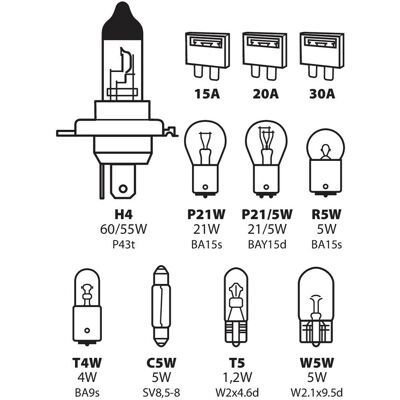 Lampa 58153 Ampoules voiture - Ensemble H4 12V 8 pièces - Publicité Lampa 58153 Ampoules voiture - Ensemble H4 12V 8 pièces - Publicité