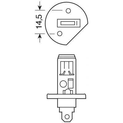 Żarówka samochodowa Pilot H1 - Wysoka intensywność 55W - 12V Żarówka samochodowa Pilot H1 - Wysoka intensywność 55W - 12V