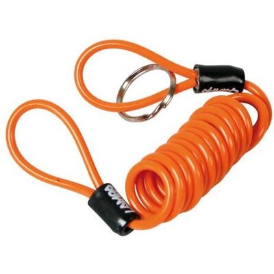 Lampa 90616 Cadenas de vélo orange - Câble spiralé 1500mm Lampa 90616 Cadenas de vélo orange - Câble spiralé 1500mm