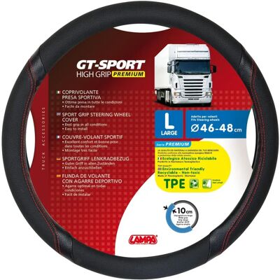 Lampa Gt-Sport - Couvre-volant en Skeentex - L - D.46/48 cm - Nero/Rosso Lampa Gt-Sport - Couvre-volant en Skeentex - L - D.46/48 cm - Nero/Rosso