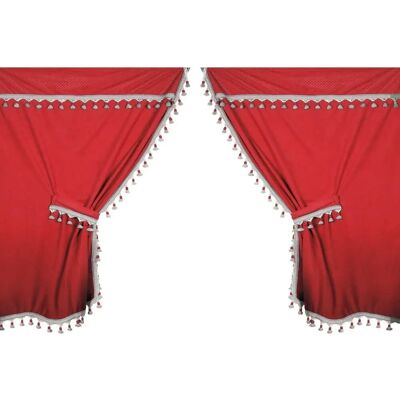 Lampa 98634 Truckgordijn Set - Microvezel, Rood Lampa 98634 Truckgordijn Set - Microvezel, Rood
