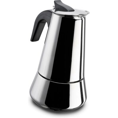 PEZZETTI Moka 6 tazas inducción Steelexpress cafetera - Plata PEZZETTI Moka 6 tazas inducción Steelexpress cafetera - Plata
