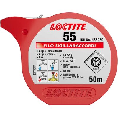 Sigillante Loctite 55 - Sigillatura Veloce e Affidabile di Metallo e Plastica Sigillante Loctite 55 - Sigillatura Veloce e Affidabile di Metallo e Plastica