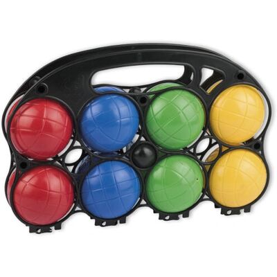 Androni Bocce Spel - 8 Kunststofballen, Blauw/Groen/Rood/Geel Androni Bocce Spel - 8 Kunststofballen, Blauw/Groen/Rood/Geel