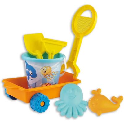 Androni Kinder Wasserspielset - 6-teilig mit Eimer, Schaufel & Formen Androni Kinder Wasserspielset - 6-teilig mit Eimer, Schaufel & Formen