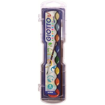 Set di 8 acquerelli metallici Giotto - accessorio per hobby e arte Set di 8 acquerelli metallici Giotto - accessorio per hobby e arte