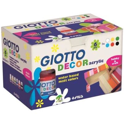 Giotto Decor Waterverf - 25ml, 6 stuks - Verf Giotto Decor Waterverf - 25ml, 6 stuks - Verf