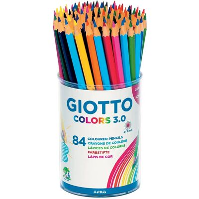 Giotto Colors 3.0 Coloring Pencils - 84 Pieces in Plastic Pot Giotto Colors 3.0 Coloring Pencils - 84 Pieces in Plastic Pot