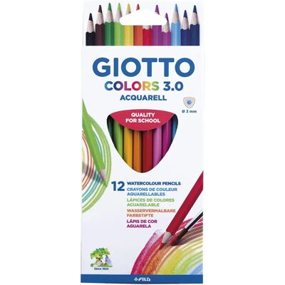 Giotto Farben 3.0 Dreieckige Buntstifte - Packung mit 12 Giotto Farben 3.0 Dreieckige Buntstifte - Packung mit 12