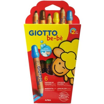 Conjunto de 6 lápis de cor Giotto Be-Bê - Lápis de cor Conjunto de 6 lápis de cor Giotto Be-Bê - Lápis de cor