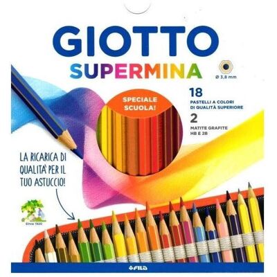 Pastels Giotto - 18 Couleurs et 2 Crayons Lyra - Accessoire d'artisanat Pastels Giotto - 18 Couleurs et 2 Crayons Lyra - Accessoire d'artisanat