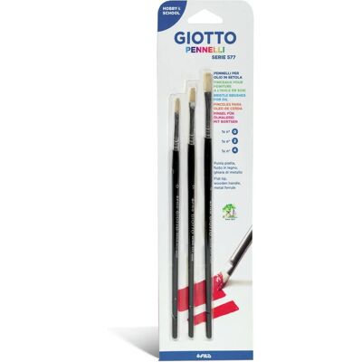 Zestaw Pędzli Artystycznych Giotto - No0, 2, 4 Zestaw Pędzli Artystycznych Giotto - No0, 2, 4