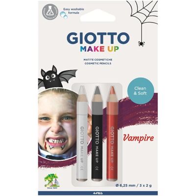 Giotto - Lápices cosméticos temáticos de vampiro - 3 colores Giotto - Lápices cosméticos temáticos de vampiro - 3 colores